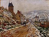 The Road in Vetheuil in Winter by Claude Monet